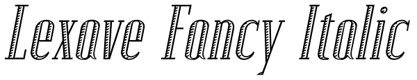 Lexave Fancy Italic Font