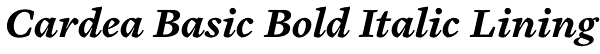 Cardea Basic Bold Italic Lining Font