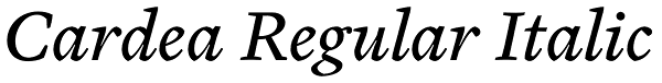 Cardea Regular Italic Font