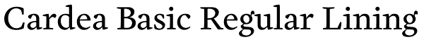 Cardea Basic Regular Lining Font