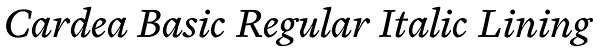 Cardea Basic Regular Italic Lining Font