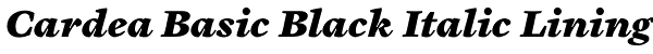 Cardea Basic Black Italic Lining Font