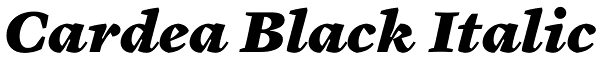 Cardea Black Italic Font