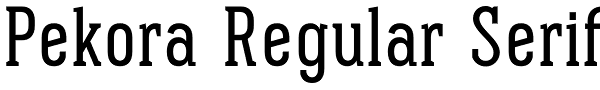 Pekora Regular Serif Font