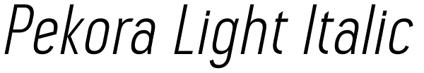 Pekora Light Italic Font