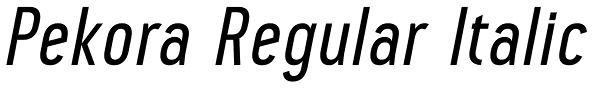 Pekora Regular Italic Font