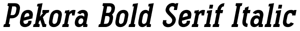 Pekora Bold Serif Italic Font