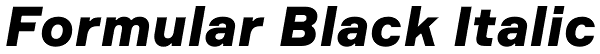 Formular Black Italic Font