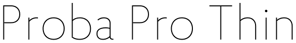 Proba Pro Thin Font