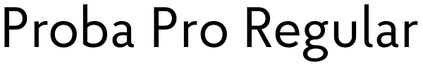 Proba Pro Regular Font