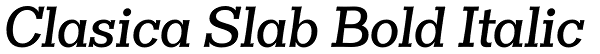 Clasica Slab Bold Italic Font