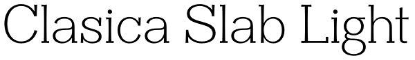 Clasica Slab Light Font