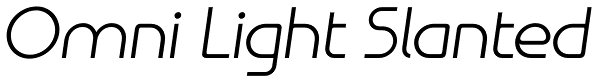 Omni Light Slanted Font