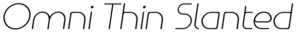 Omni Thin Slanted Font