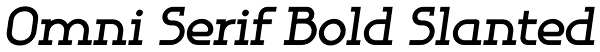 Omni Serif Bold Slanted Font