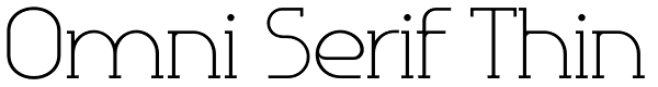 Omni Serif Thin Font