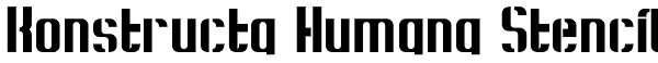 Konstructa Humana Stencil Font