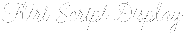 Flirt Script Display Font