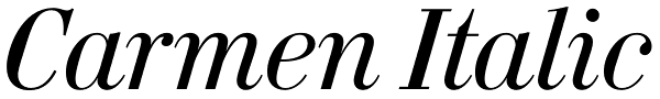 Carmen Italic Font