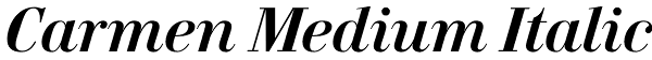 Carmen Medium Italic Font