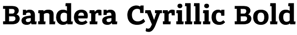 Bandera Cyrillic Bold Font