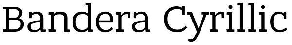 Bandera Cyrillic Font