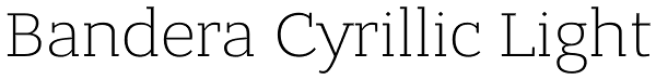 Bandera Cyrillic Light Font