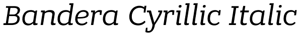 Bandera Cyrillic Italic Font