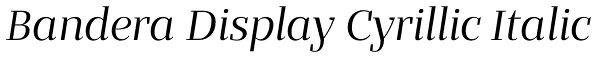 Bandera Display Cyrillic Italic Font