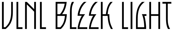 VLNL Bleek Light Font