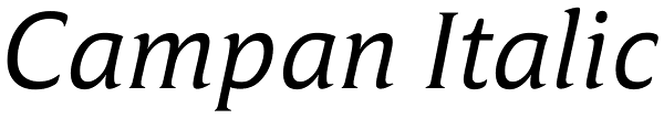 Campan Italic Font