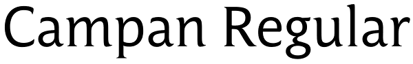 Campan Regular Font