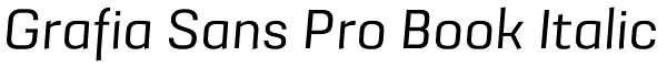 Grafia Sans Pro Book Italic Font