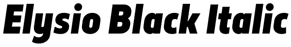 Elysio Black Italic Font