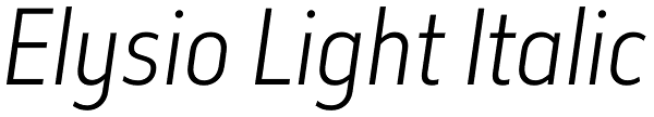 Elysio Light Italic Font