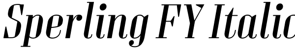 Sperling FY Italic Font