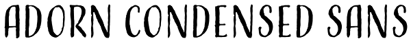 Adorn Condensed Sans Font