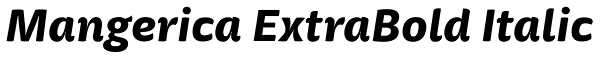 Mangerica ExtraBold Italic Font
