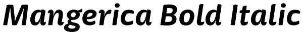 Mangerica Bold Italic Font