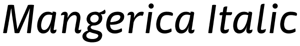 Mangerica Italic Font