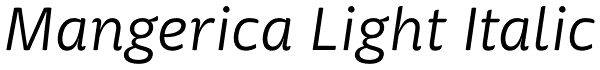 Mangerica Light Italic Font