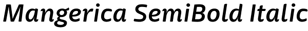 Mangerica SemiBold Italic Font