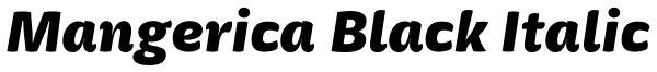Mangerica Black Italic Font