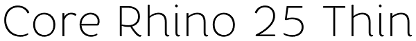 Core Rhino 25 Thin Font