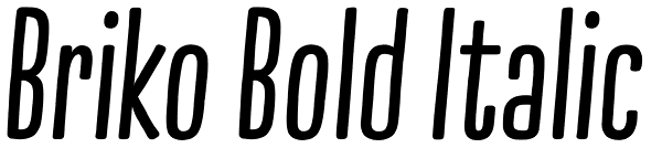 Briko Bold Italic Font