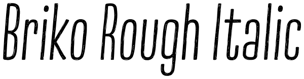 Briko Rough Italic Font