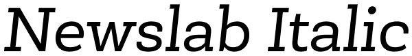 Newslab Italic Font