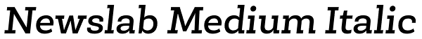 Newslab Medium Italic Font