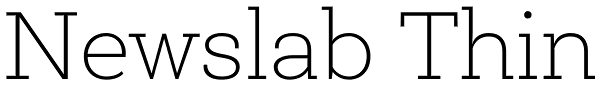 Newslab Thin Font