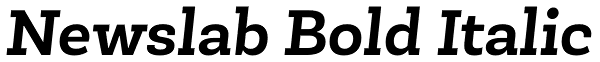 Newslab Bold Italic Font